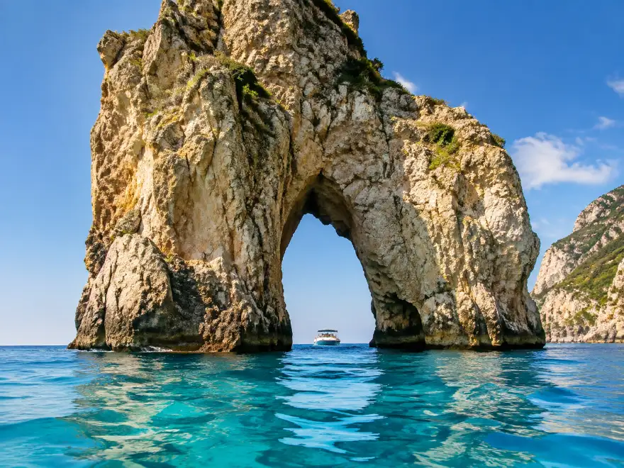 The Faraglioni of Capri seen from the boat